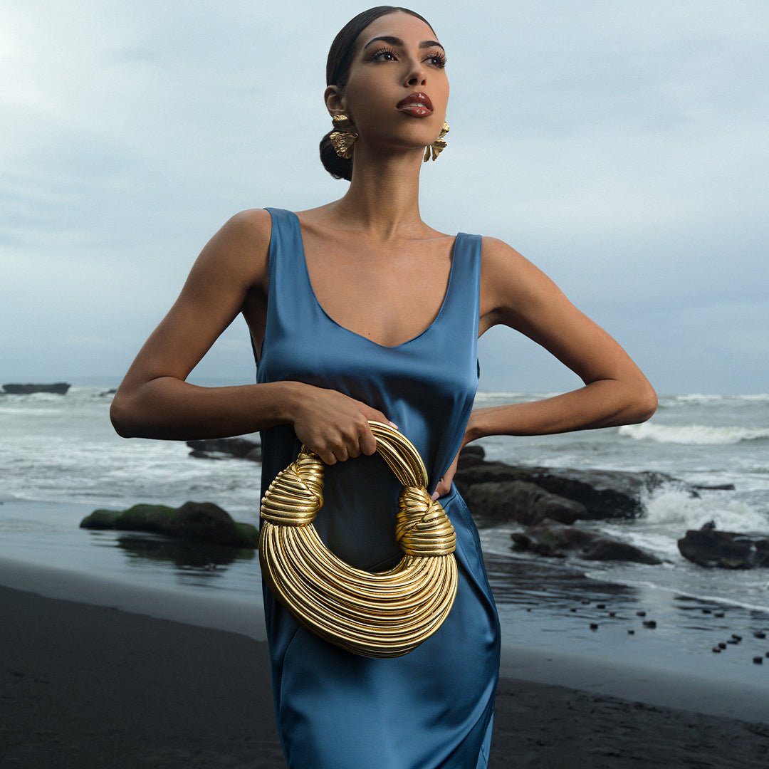Evelina | Goldene Luxushandtasche