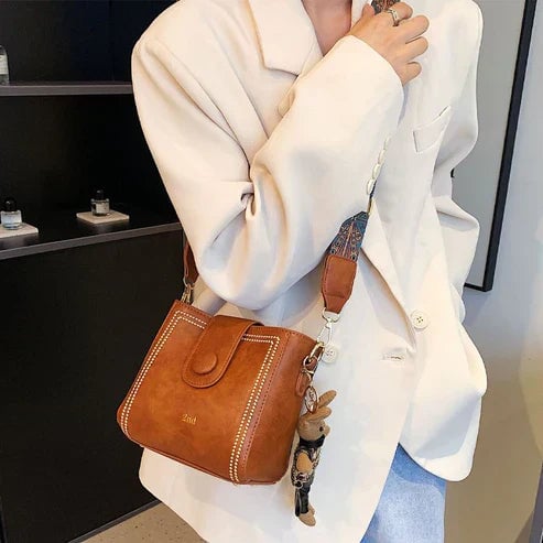Rosa™ | Vintage Fashion Bag with Adjustable Wider Shoulder Strap | 505 RABATT