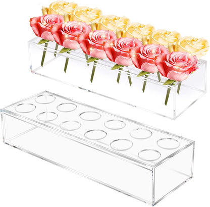 Leavess™ | Klare Blumenvase aus Acryl | 50% RABATT - Finezo.de
