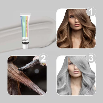 SilverGlow™ | 2 - in - 1 Silber Haarfarbe & Natürlicher Extrakt - 1+1 GRATIS - Finezo.de