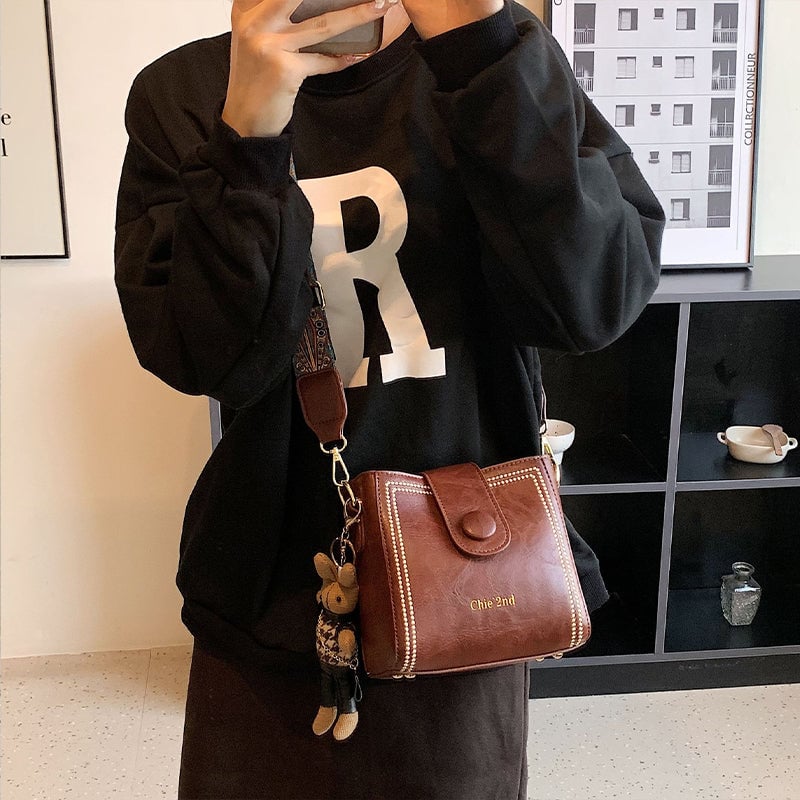 Rosa™ | Vintage Fashion Bag with Adjustable Wider Shoulder Strap | 505 RABATT