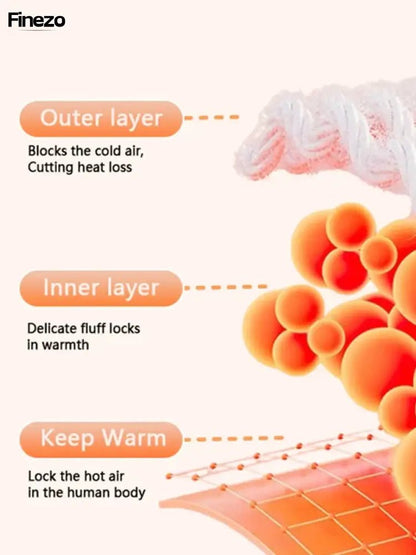 Finezo - Strumpfhosen im Bare - Leg - Look mit Fleece gefüttert - Finezo.de