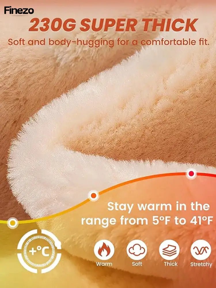 Finezo - Strumpfhosen im Bare - Leg - Look mit Fleece gefüttert - Finezo.de