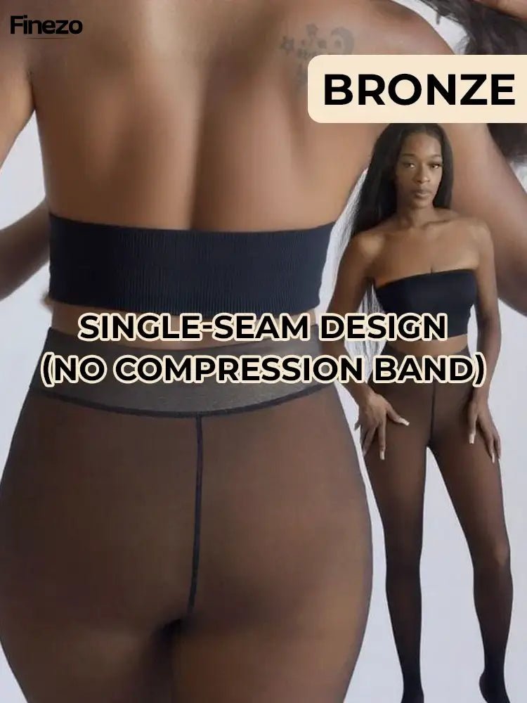 Finezo - Strumpfhosen im Bare - Leg - Look mit Fleece gefüttert - Finezo.de