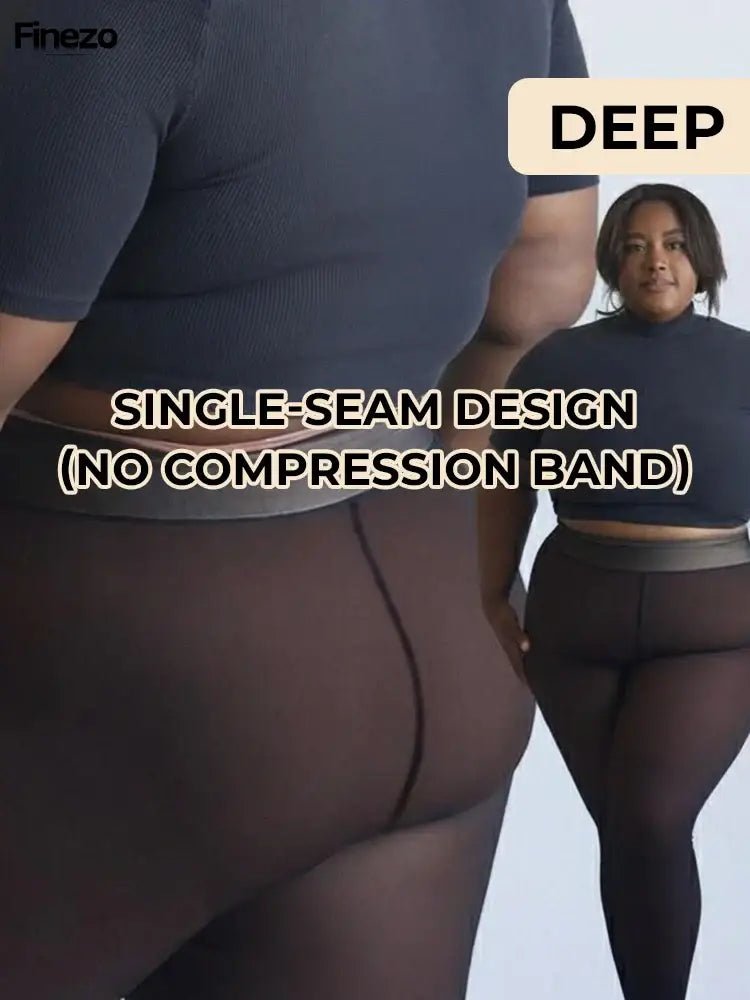 Finezo - Strumpfhosen im Bare - Leg - Look mit Fleece gefüttert - Finezo.de