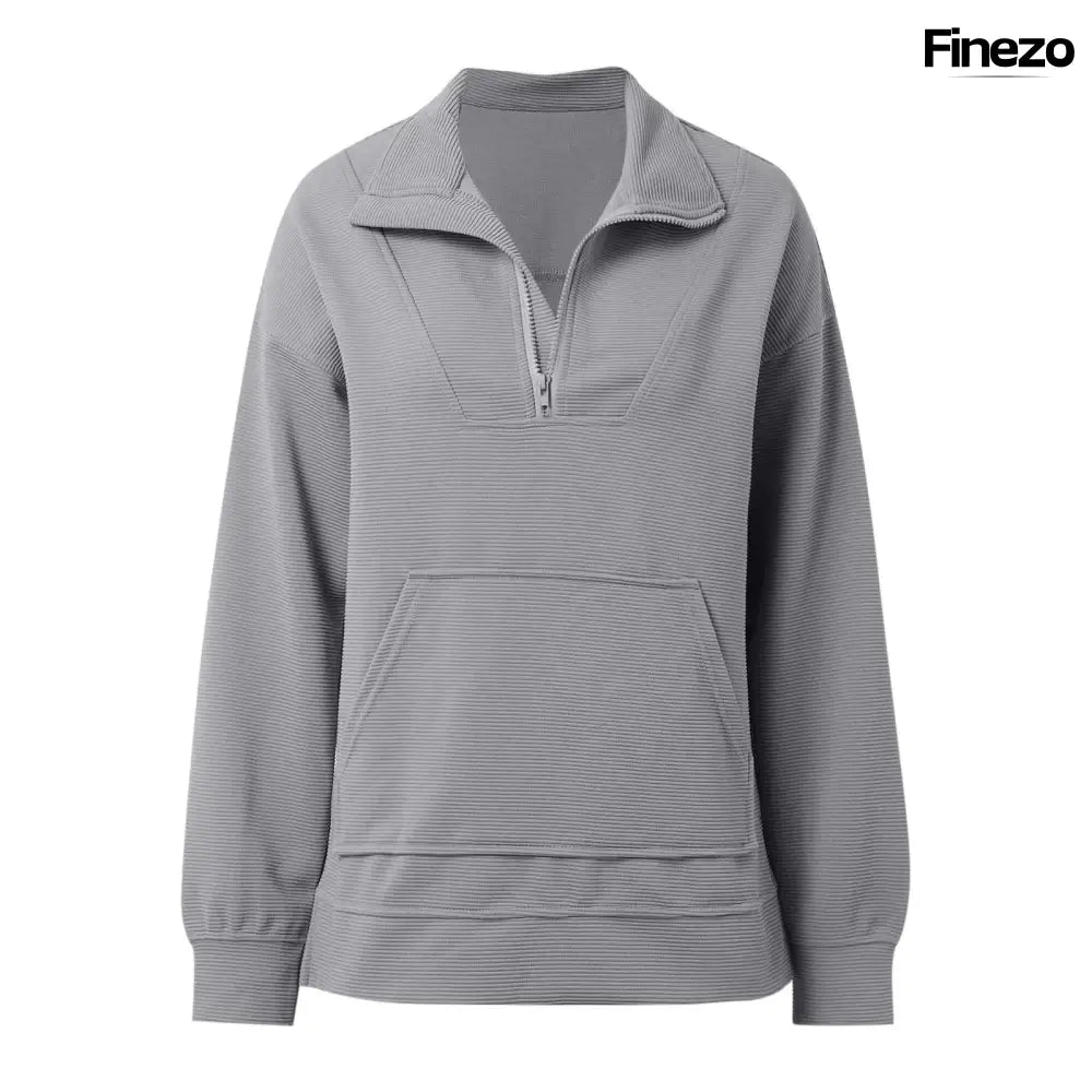 Flora™ | Oversized Zip - Pullover Sweater | 1+1 GRATIS - Finezo.de