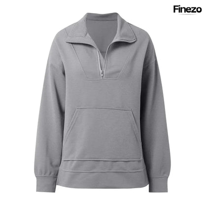 Flora™ | Oversized Zip - Pullover Sweater | 1+1 GRATIS - Finezo.de