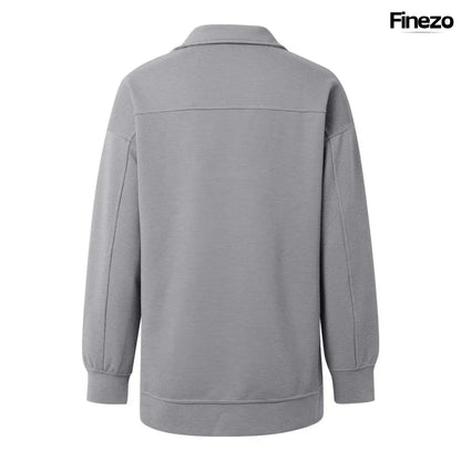 Flora™ | Oversized Zip - Pullover Sweater | 1+1 GRATIS - Finezo.de