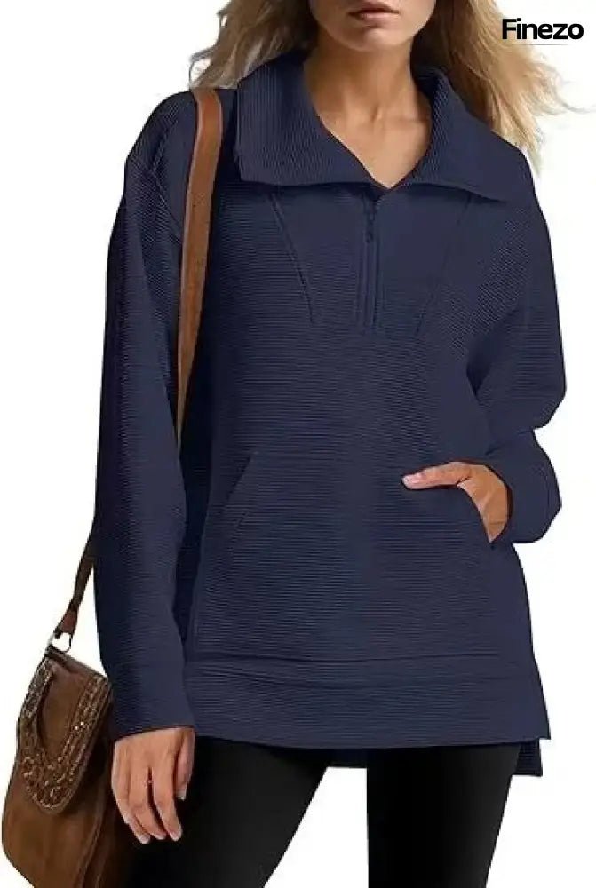 Flora™ | Oversized Zip - Pullover Sweater | 1+1 GRATIS - Finezo.de