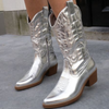Grace™ | elegante metallische Cowboy-Stiefel | 50% RABATT