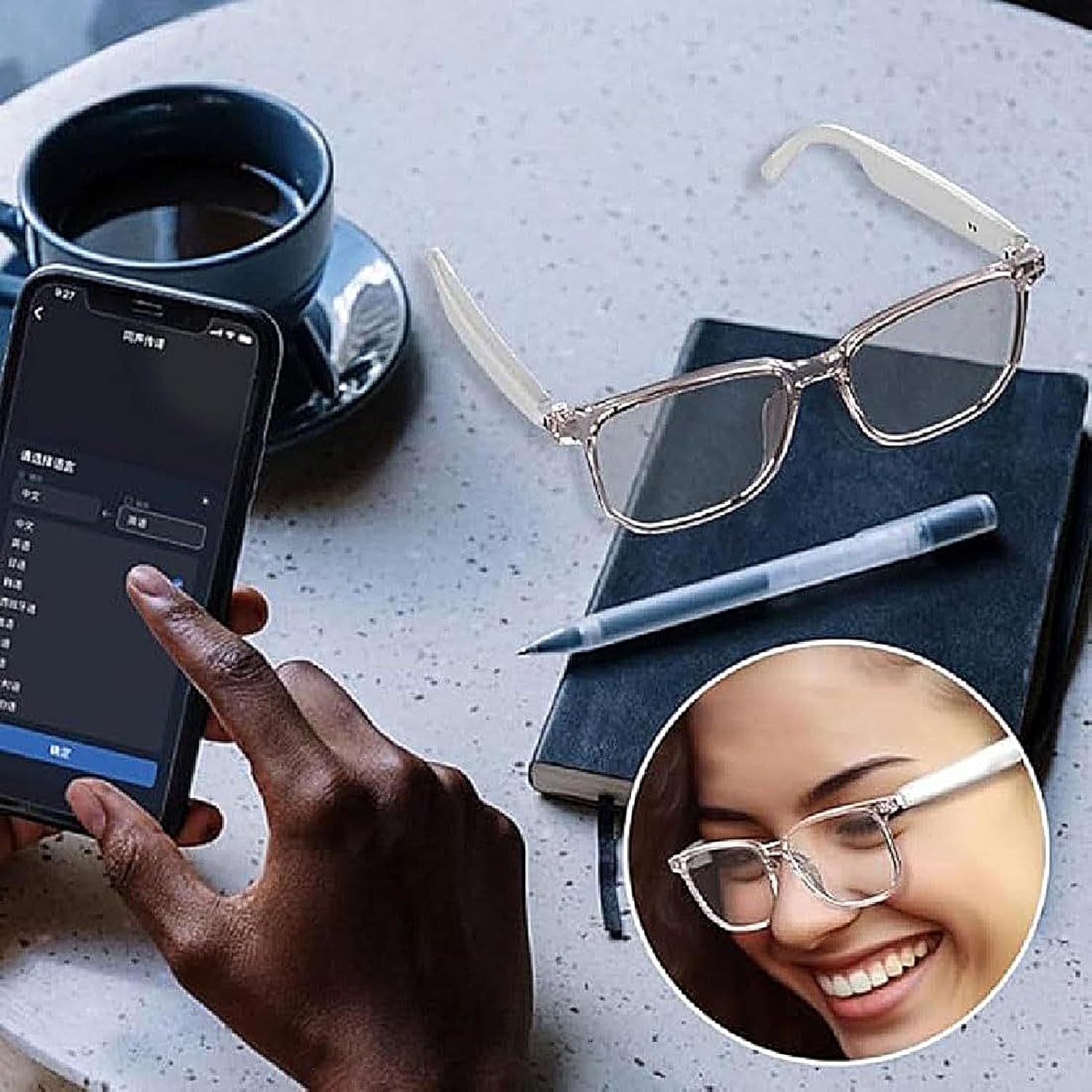 VisionSnap™ | Intelligente Alltagsbrille mit Übersetzung - Finezo.de