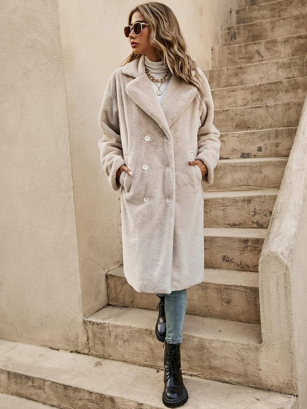 Kuscheliger Damen Teddy Mantel