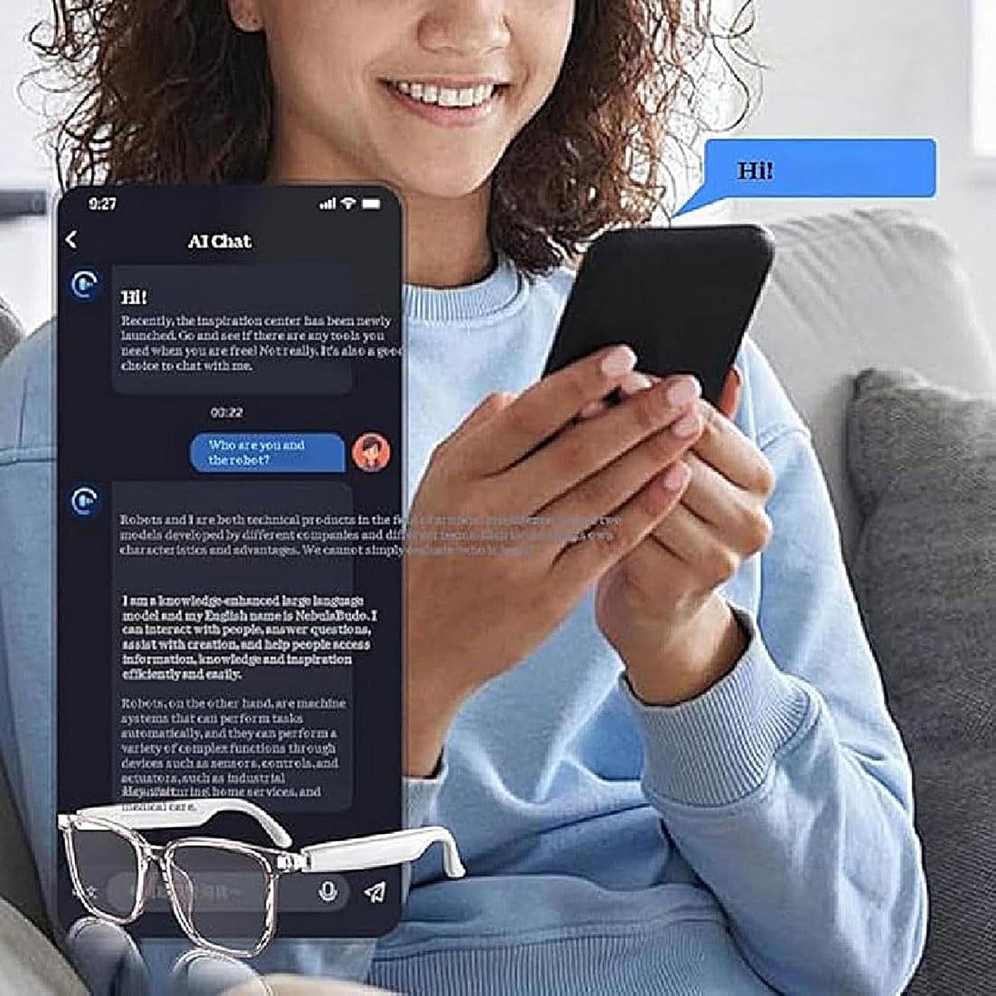 VisionSnap™ | Intelligente Alltagsbrille mit Übersetzung - Finezo.de