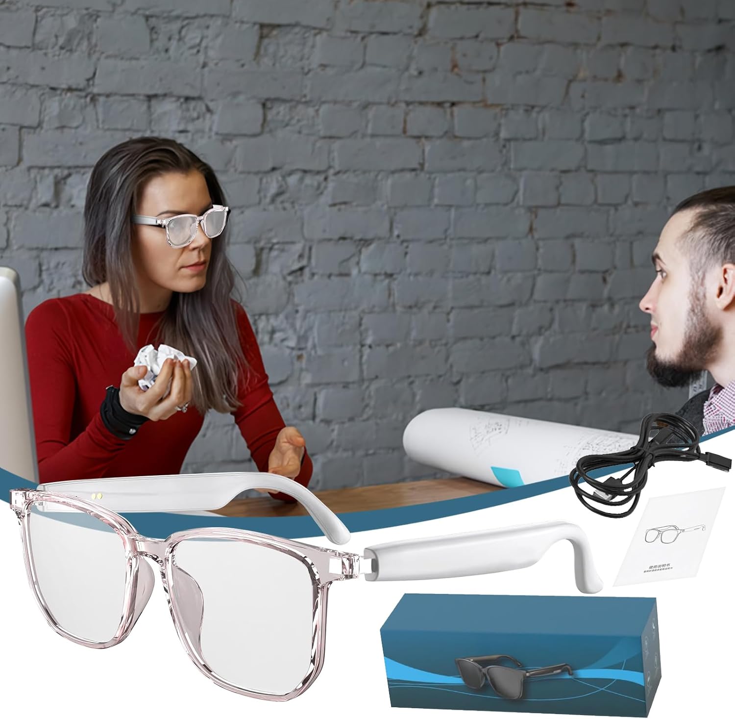 VisionSnap™ | Intelligente Alltagsbrille mit Übersetzung - Finezo.de