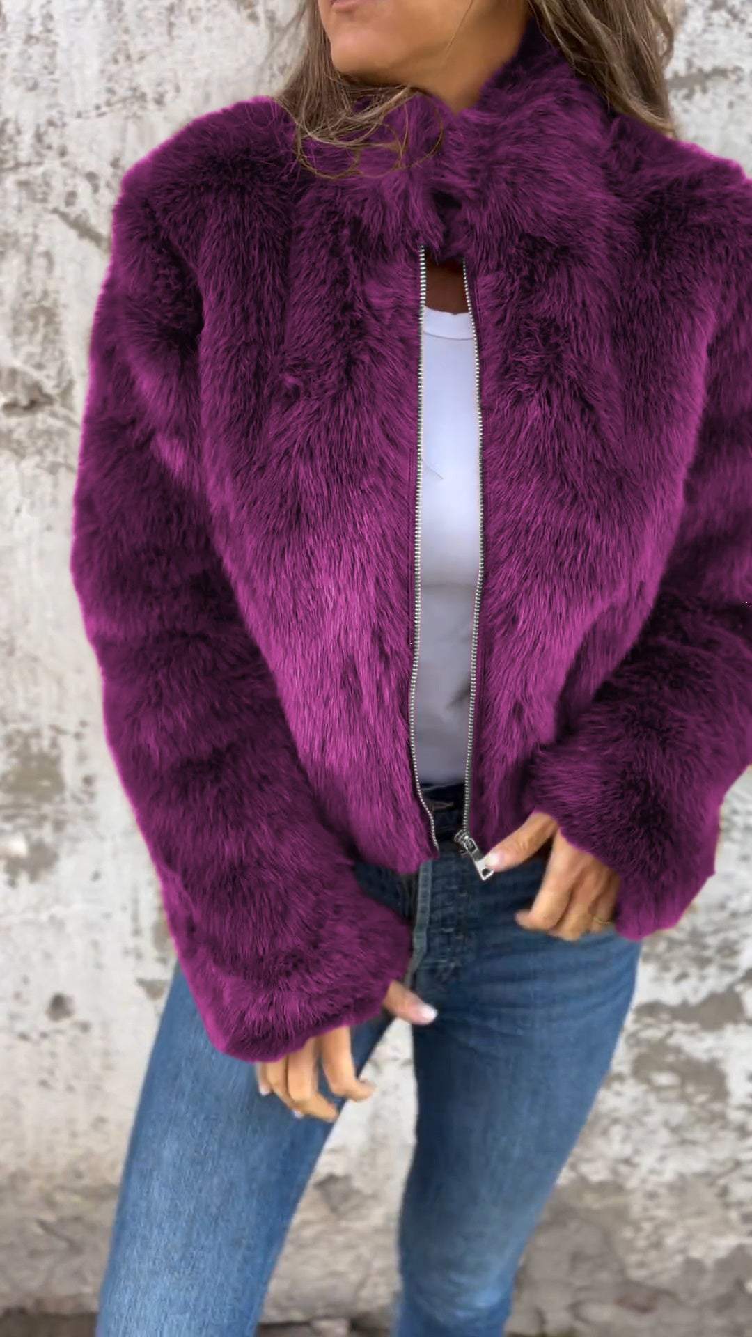 Sara | Flauschige Jacke - Finezo.de