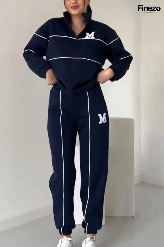 Marian™ | Bequeme Damen Zwei - Teilige Set mit Buchstabenprint | 1+2 GRATIS - Finezo.de
