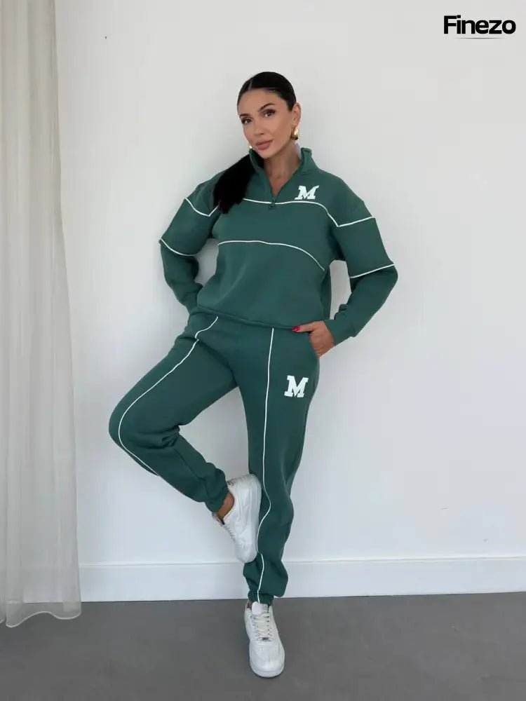 Marian™ | Bequeme Damen Zwei - Teilige Set mit Buchstabenprint | 1+2 GRATIS - Finezo.de