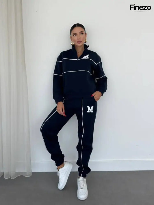Marian™ | Bequeme Damen Zwei - Teilige Set mit Buchstabenprint | 1+2 GRATIS - Finezo.de