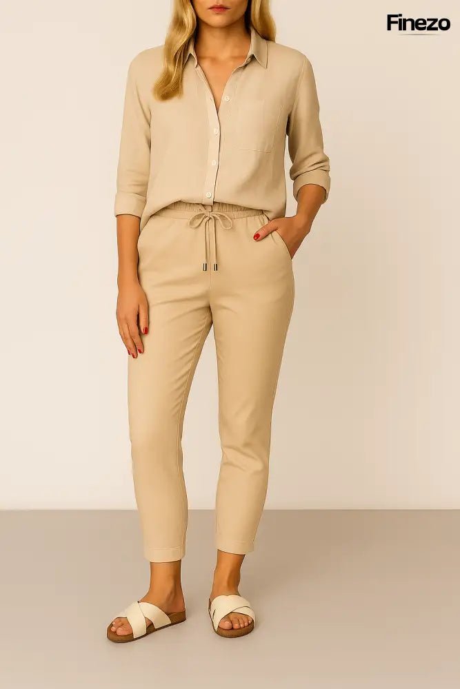 Marie™ | Schmale Freizeithose mit Kordelzug | 1+1 GRATIS - Finezo.de