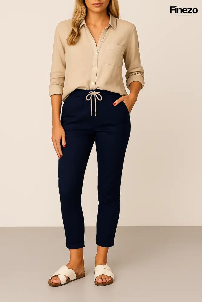 Marie™ | Schmale Freizeithose mit Kordelzug | 1+1 GRATIS - Finezo.de
