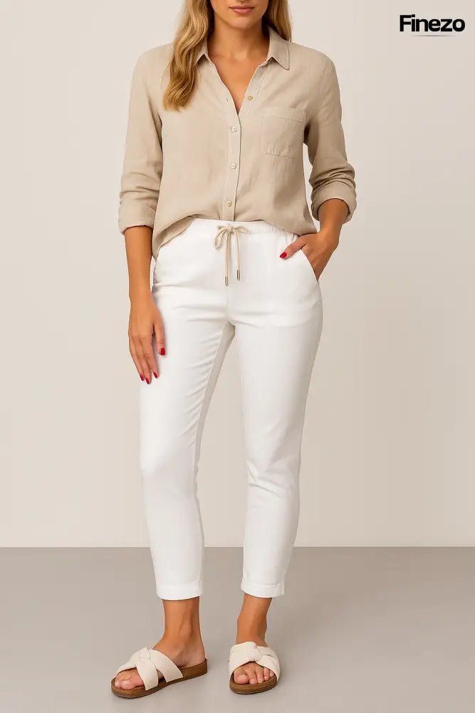 Marie™ | Schmale Freizeithose mit Kordelzug | 1+1 GRATIS - Finezo.de