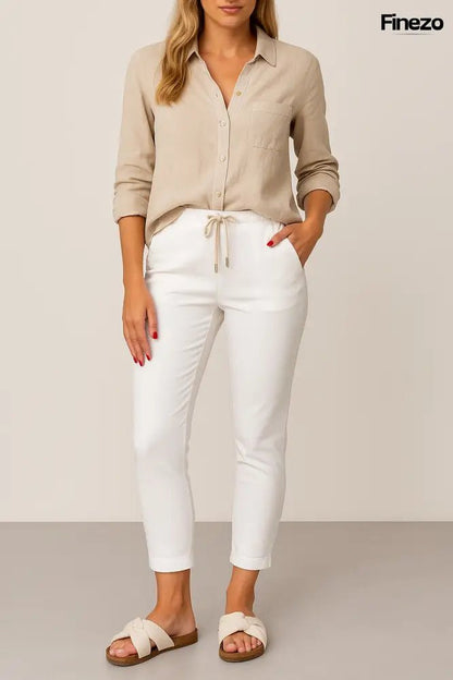 Marie™ | Schmale Freizeithose mit Kordelzug | 1+1 GRATIS - Finezo.de