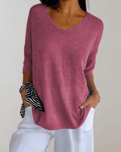 Jade™ | Strickoberteil mit V - Ausschnitt | 50% RABATT - Finezo.de