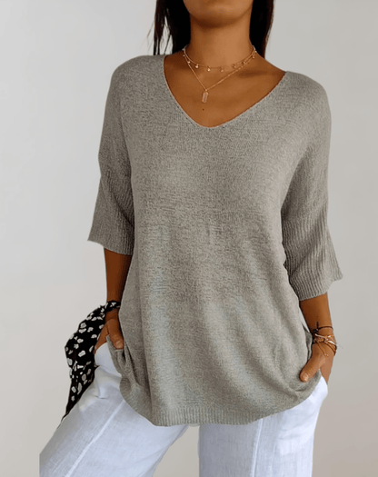 Jade™ | Strickoberteil mit V - Ausschnitt | 50% RABATT - Finezo.de