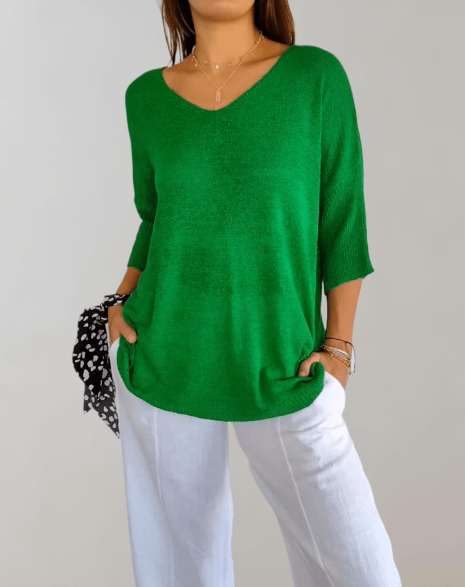 Jade™ | Strickoberteil mit V - Ausschnitt | 50% RABATT - Finezo.de