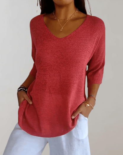 Jade™ | Strickoberteil mit V - Ausschnitt | 50% RABATT - Finezo.de