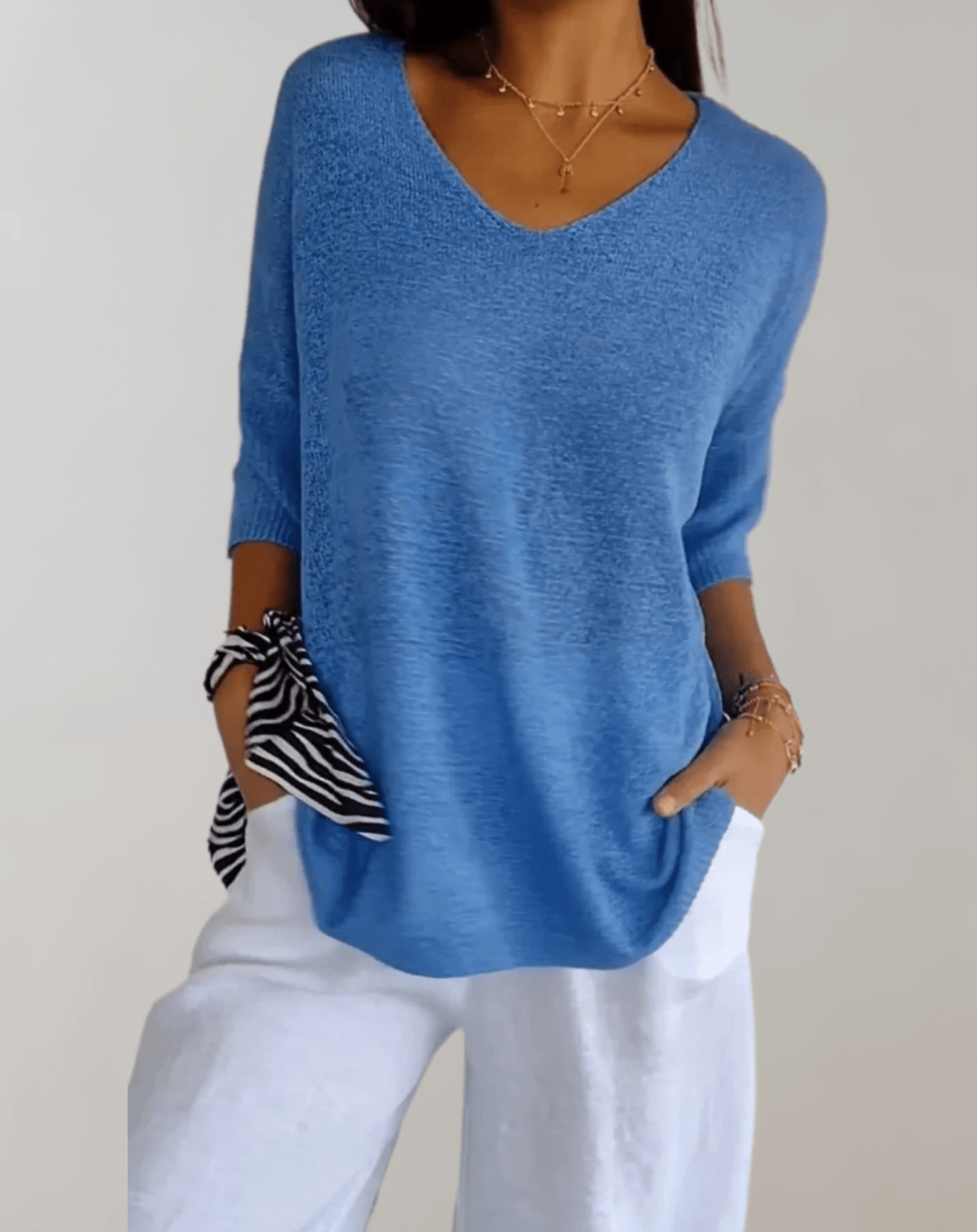 Jade™ | Strickoberteil mit V - Ausschnitt | 50% RABATT - Finezo.de