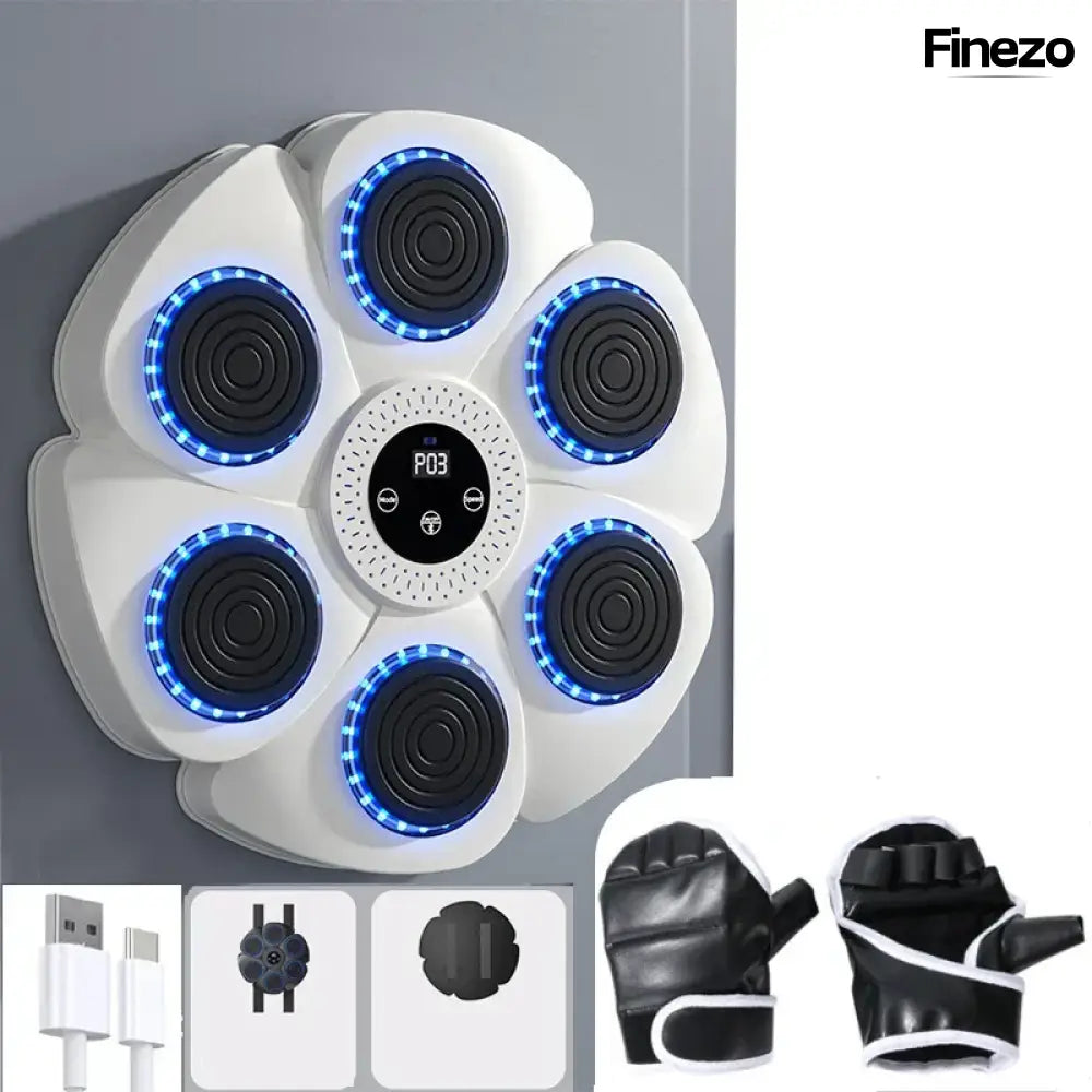 PowerPunch™ | Smart Music Boxing Machine - Für Ihre Fitness Transformation zu Hause| 50% RABATT Weiß PowerPunch Rhythm
