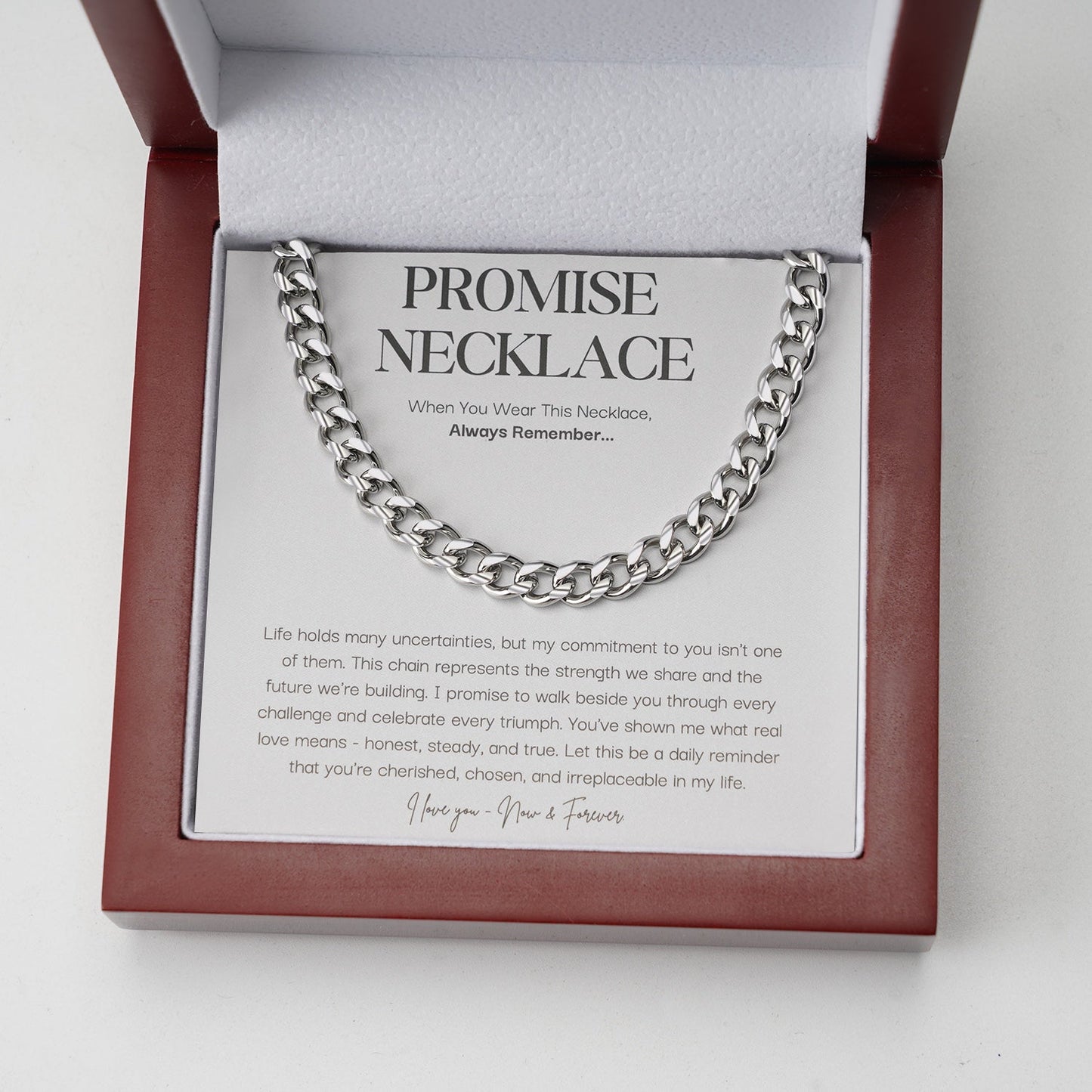 Prom™ | Silberne Versprechen Halskette - Finezo.de
