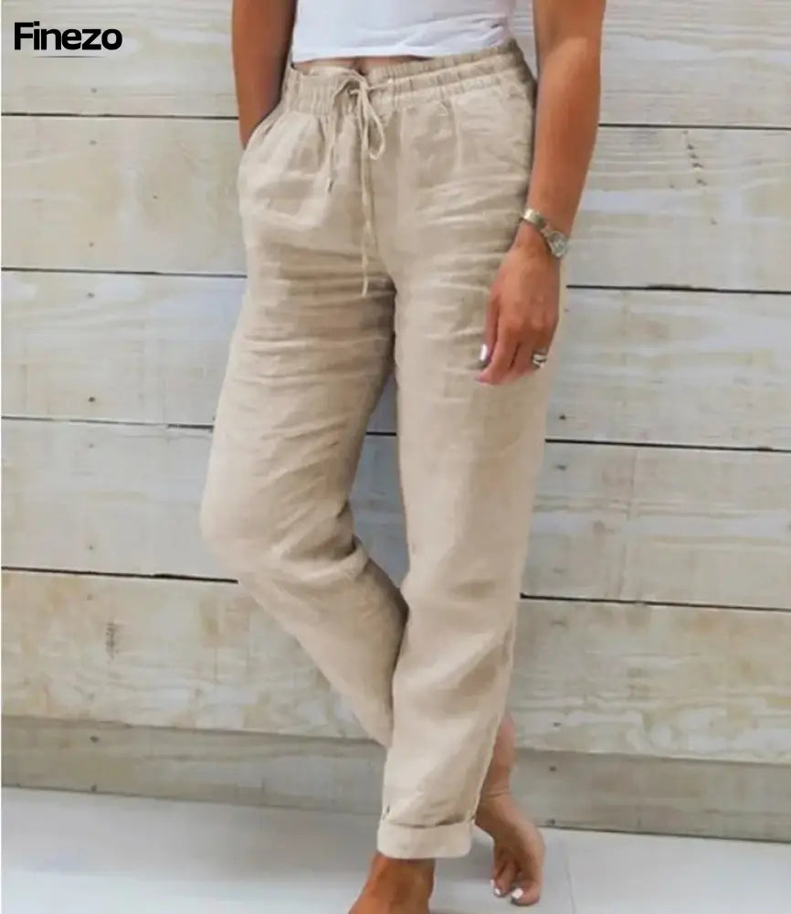 Rosanne™ | Dehnbare Leichte Hose | 1 + 1 GRATIS Beige / S