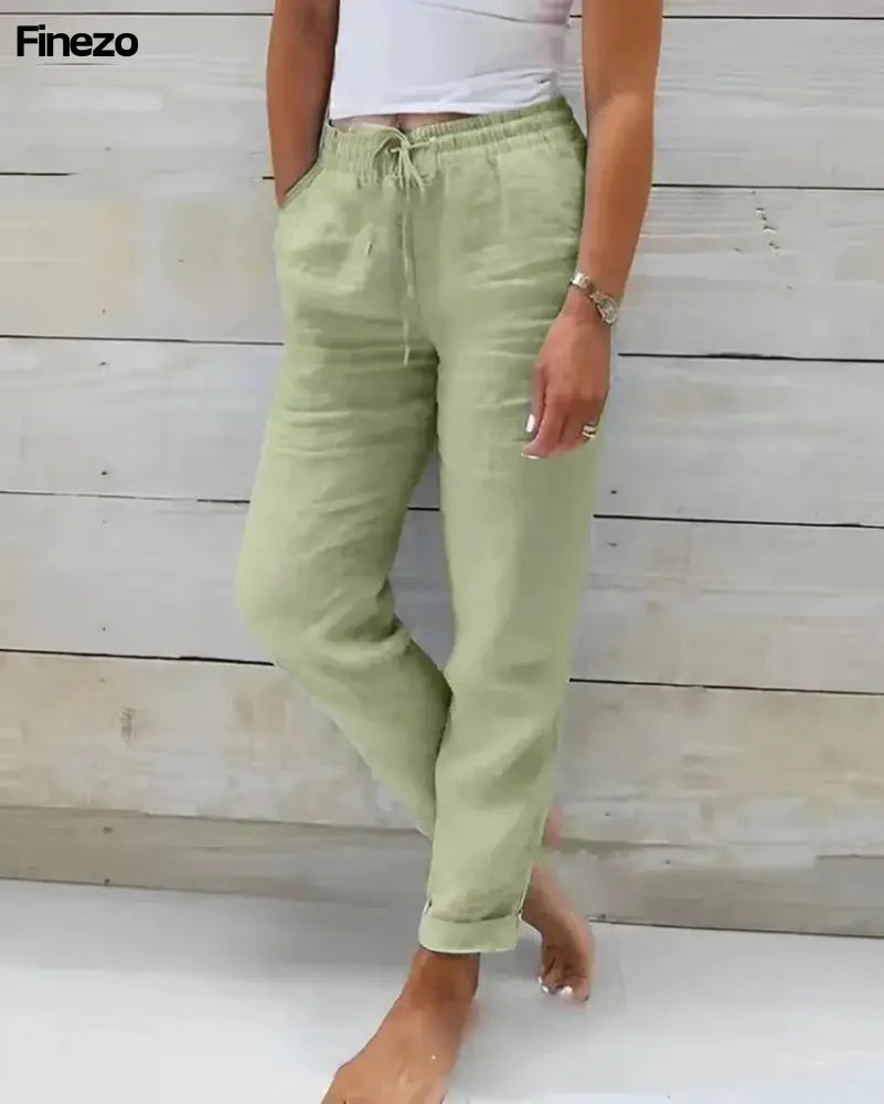 Rosanne™ | Dehnbare Leichte Hose | 1 + 1 GRATIS Grün / S