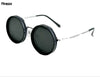 SolarEdge™ | Handgefertigte Sonnenbrille mit einstellbarem Lichtschutz und UV-Schutz Edge - Silber [49mm]