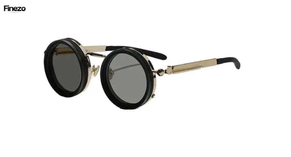 SolarEdge™ | Handgefertigte Sonnenbrille mit einstellbarem Lichtschutz und UV-Schutz LUX - Gold [49mm]