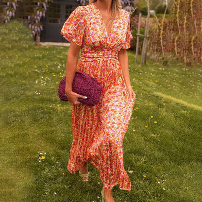 Elsie™ | V - Ausschnitt Midikleid | Erwachen stiller Eleganz | 50% RABATT - Finezo.de