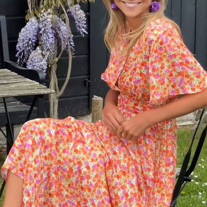 Elsie™ | V - Ausschnitt Midikleid | Erwachen stiller Eleganz | 50% RABATT - Finezo.de