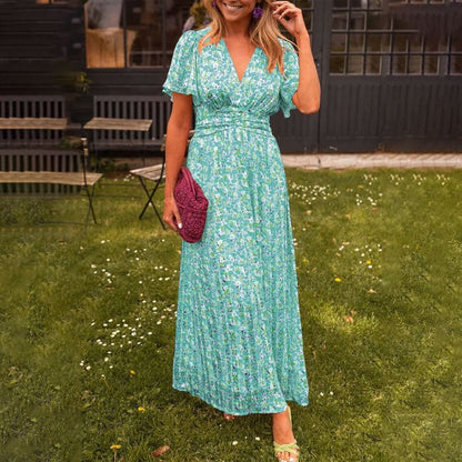 Elsie™ | V - Ausschnitt Midikleid | Erwachen stiller Eleganz | 50% RABATT - Finezo.de