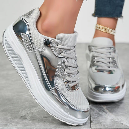 Skylar™ | Damen Trendy Lässige Funkelnde Stil Flache Sportschuhe | 50% RABATT - Finezo.de