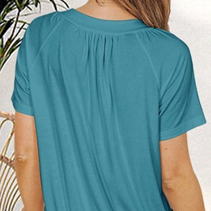 Cindy™ | Damen Casual Falten - T-Shirt | 50% RABATT - Finezo.de