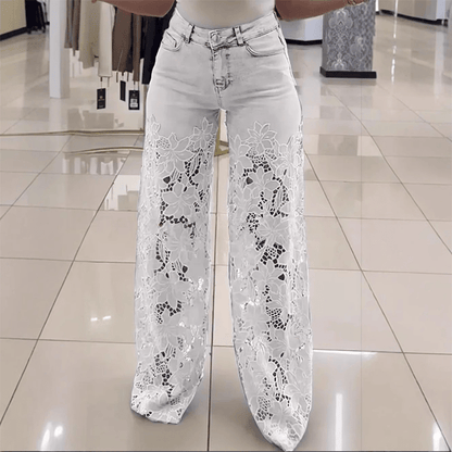 Isalé™ | Modische Jeans im Spitzenpatchwork | 50% RABATT - Finezo.de