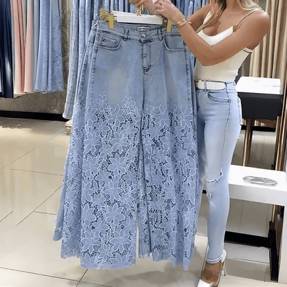 Isalé™ | Modische Jeans im Spitzenpatchwork | 50% RABATT - Finezo.de