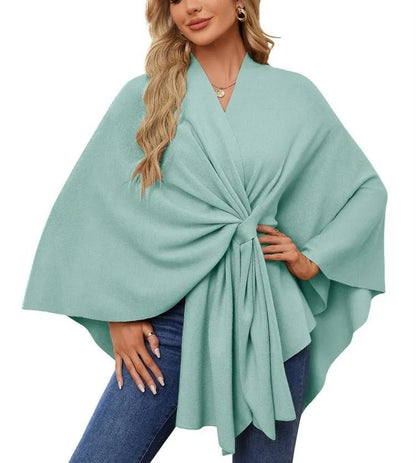 Elegante Schal - Wraps Weicher Offener Poncho - Pullover - Finezo.de