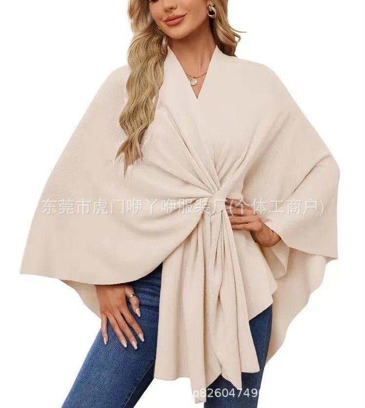 Elegante Schal - Wraps Weicher Offener Poncho - Pullover - Finezo.de