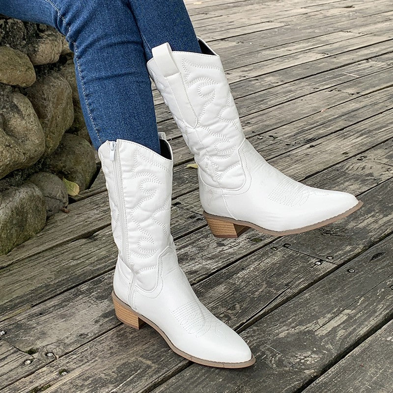 Grace™ | elegante metallische Cowboy-Stiefel | 50% RABATT