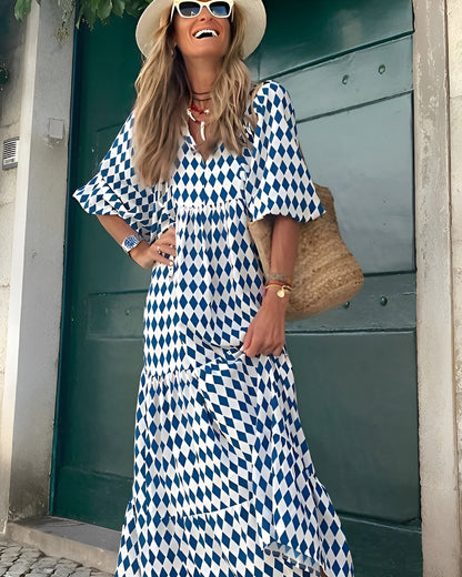 Amy™ | Casual Boho Bedrukte Maxi Jurk | 50% RABATT - Finezo.de