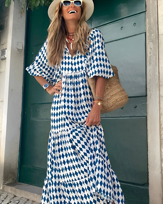 Amy™ | Casual Boho Bedrukte Maxi Jurk | 50% RABATT - Finezo.de